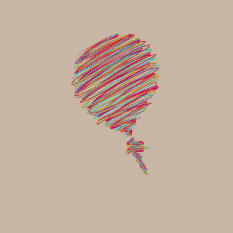 Neon Scribble Balloon – Pop Art Sketch