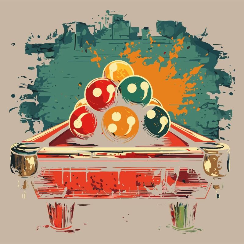 Billard Comic Stil