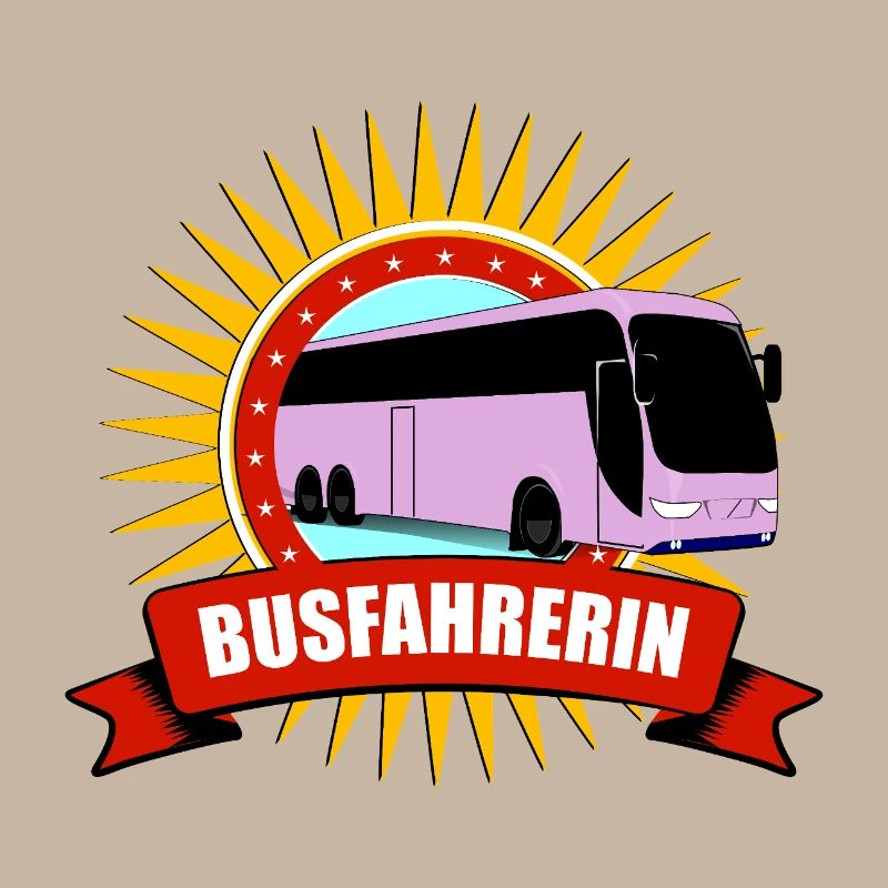 Bus Driver Silhouette Pattern