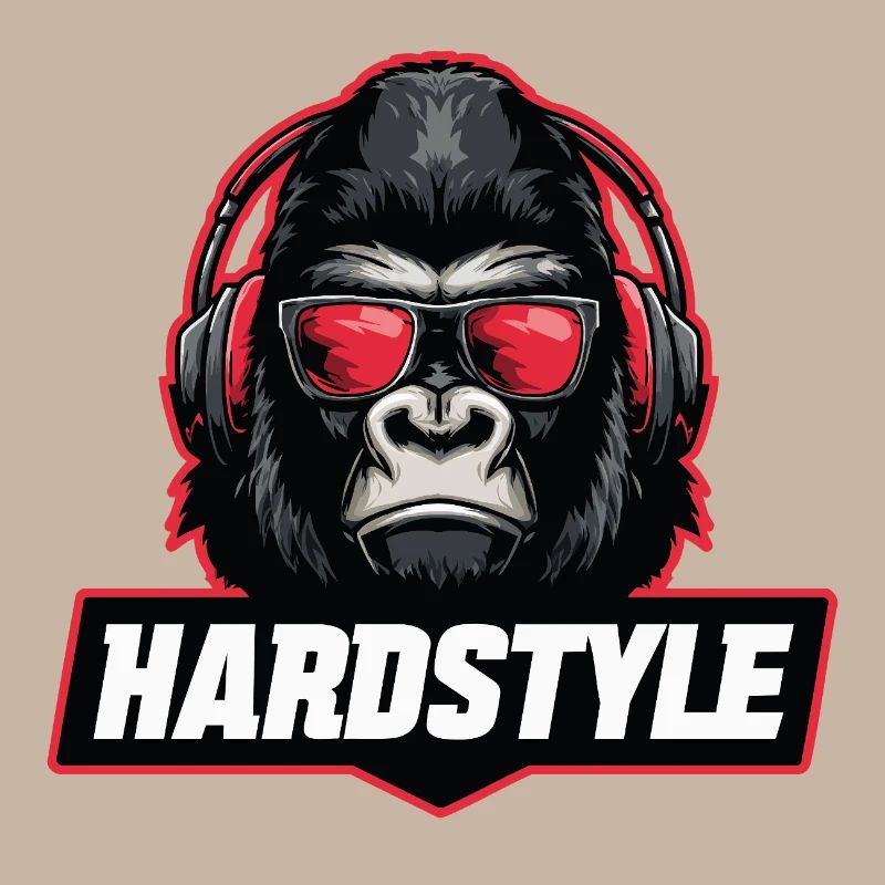 Hardstyle Gorilla – Musik Design mit Kopfhörern