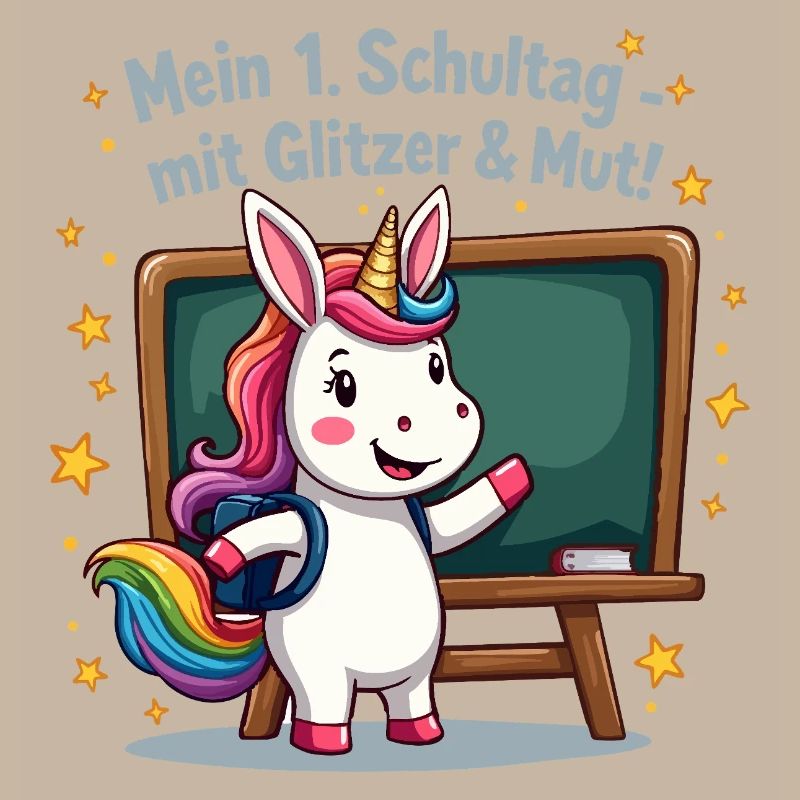 Schuleinhorn – 1. Klasse mit Glitzerstart