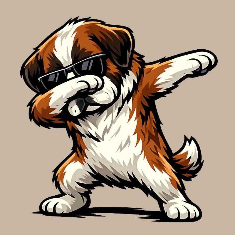 Dabbing St. Bernard