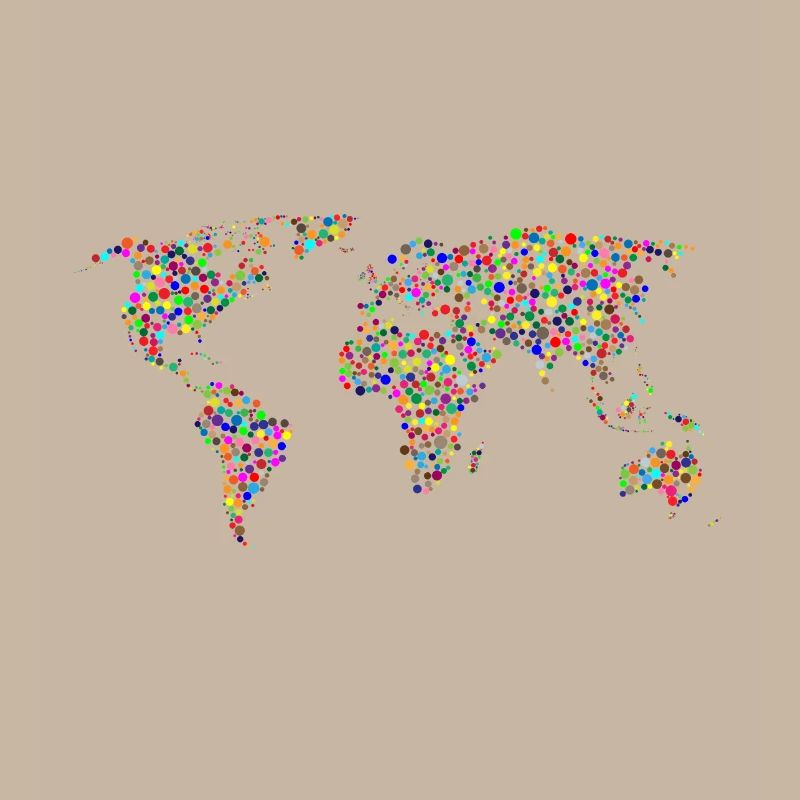 EARTH DOT : Planisphère à points