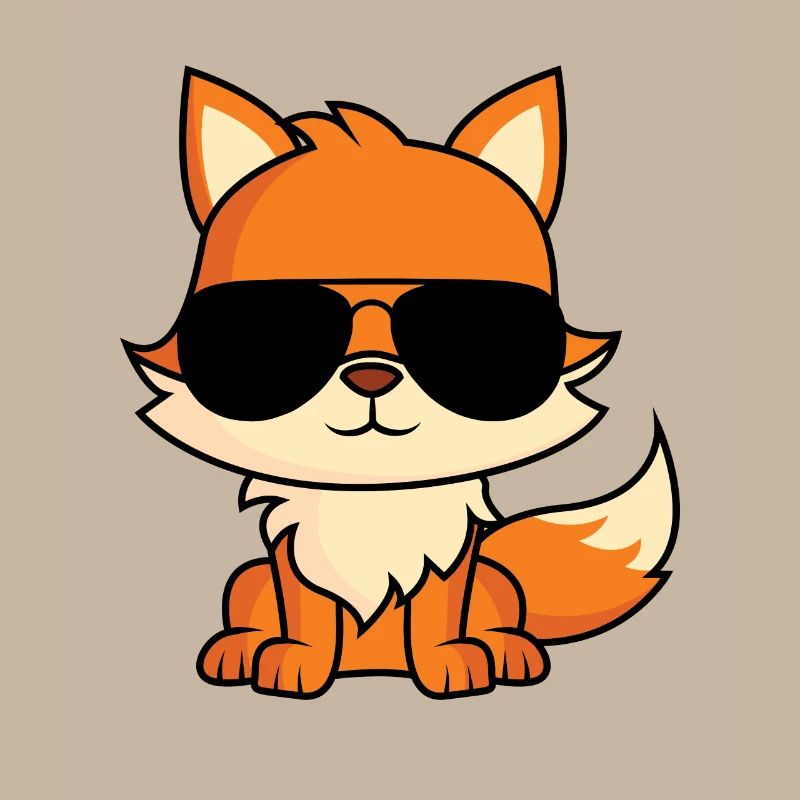Fuchs mit Pilotenbrille
