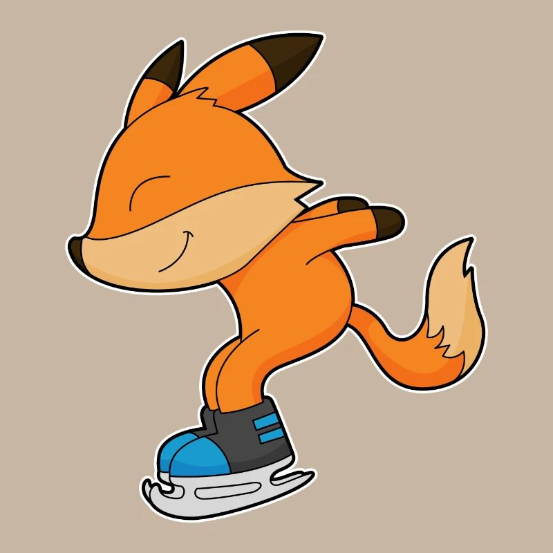 Fuchs Eislaufen Schlittschuhe