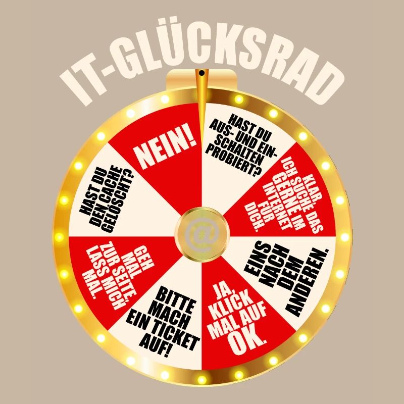 IT Support Glücksrad Service Desk IT Helpdesk Nerd