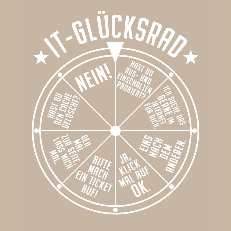 IT Support Glücksrad Service Desk IT Helpdesk Nerd