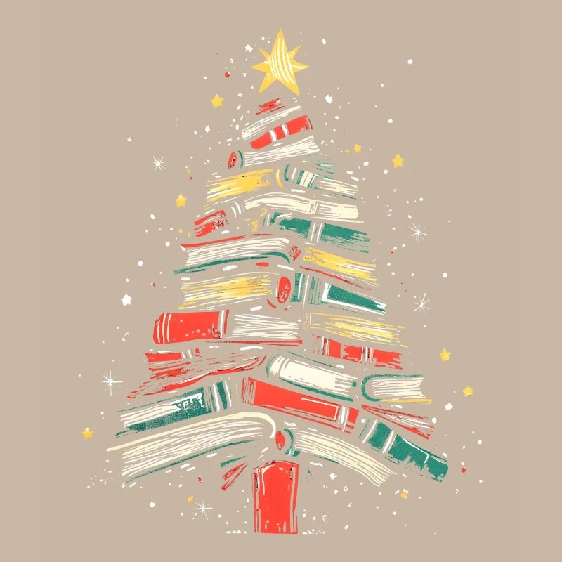 Bücherwurm Geschenk Weihnachtsbaum Bücher Lesen