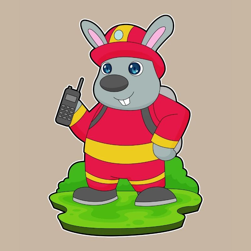 Lapin Pompier Pompier Brigade