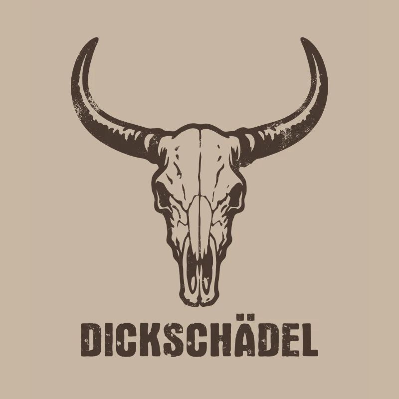 Stierkopf Schädel mit Hörnern - Dickschädel