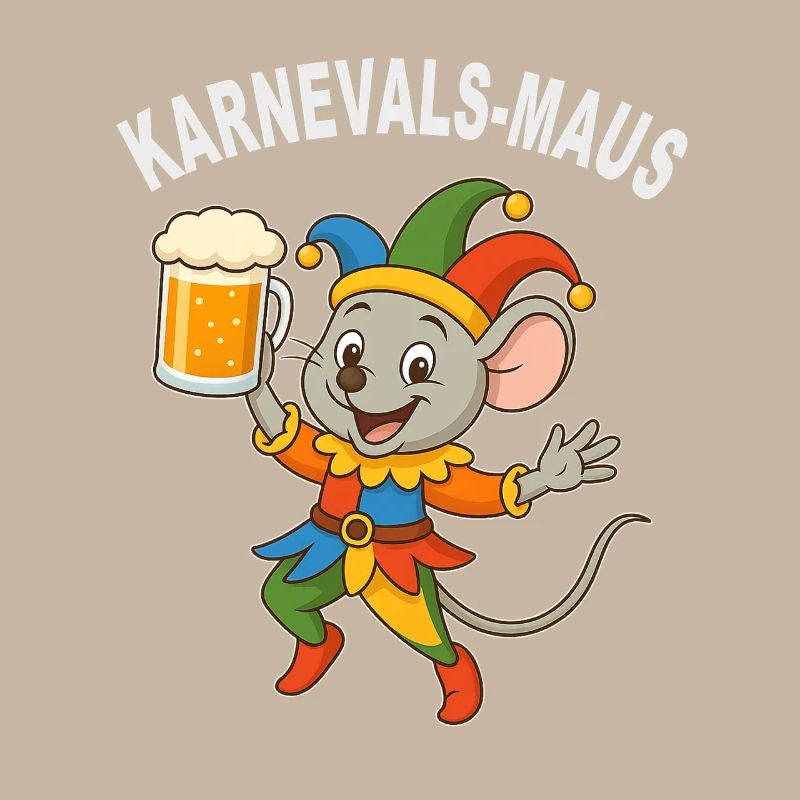 Souris de carnaval avec chope de bière