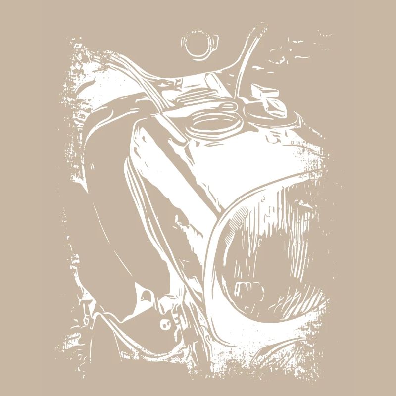 Two-stroke legend black and white