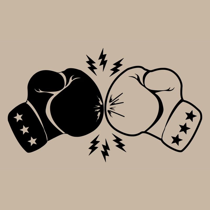 Boxboxhandschuhe Kontakt mit Blitz