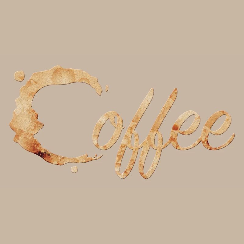 Coffee Stain Typography Coffee
