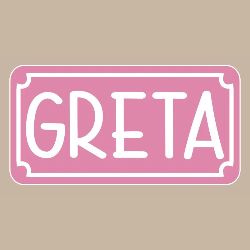 NAMENSGESCHENK MÄDCHEN GRETA SCHILD