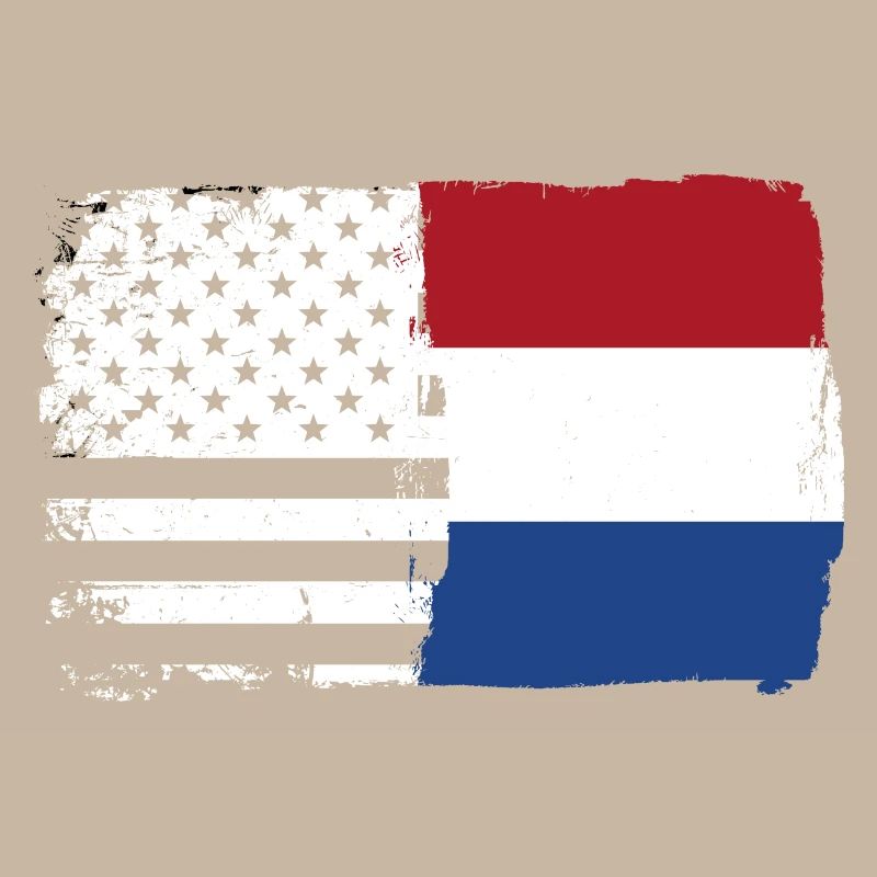 Fusion de drapeaux : Étoiles rayures Dutch Brush