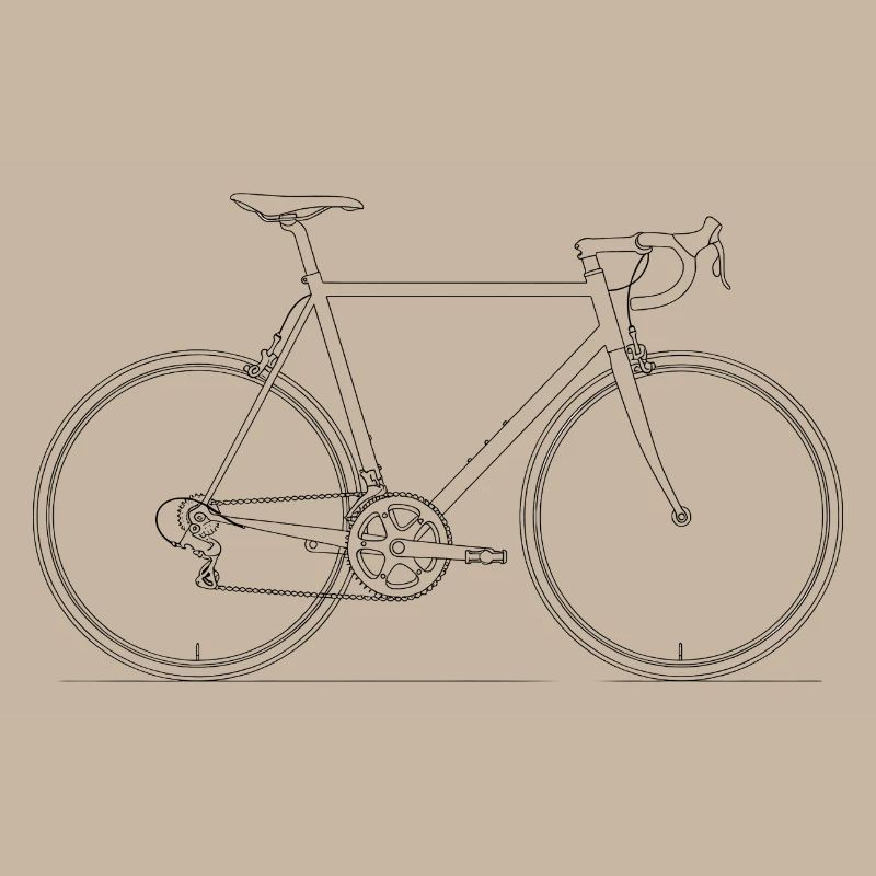Silhouette de vélo Style Sombre