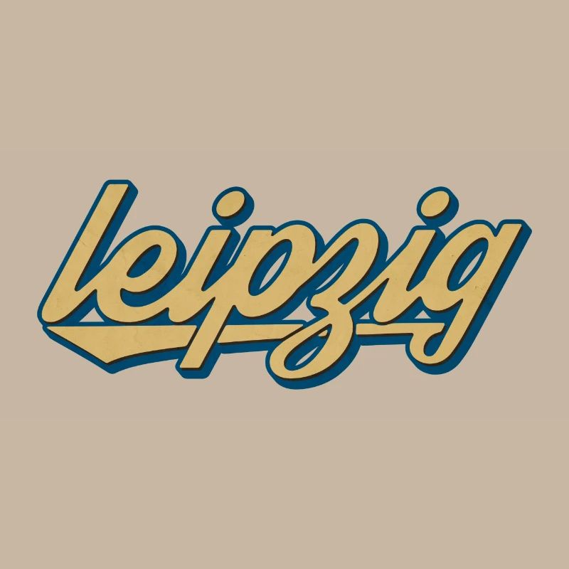 Leipzig Retro Script – Logo de la ville vintage
