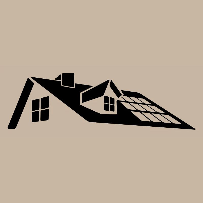 Conception de toit moderne - lucarne avec panneaux solaires