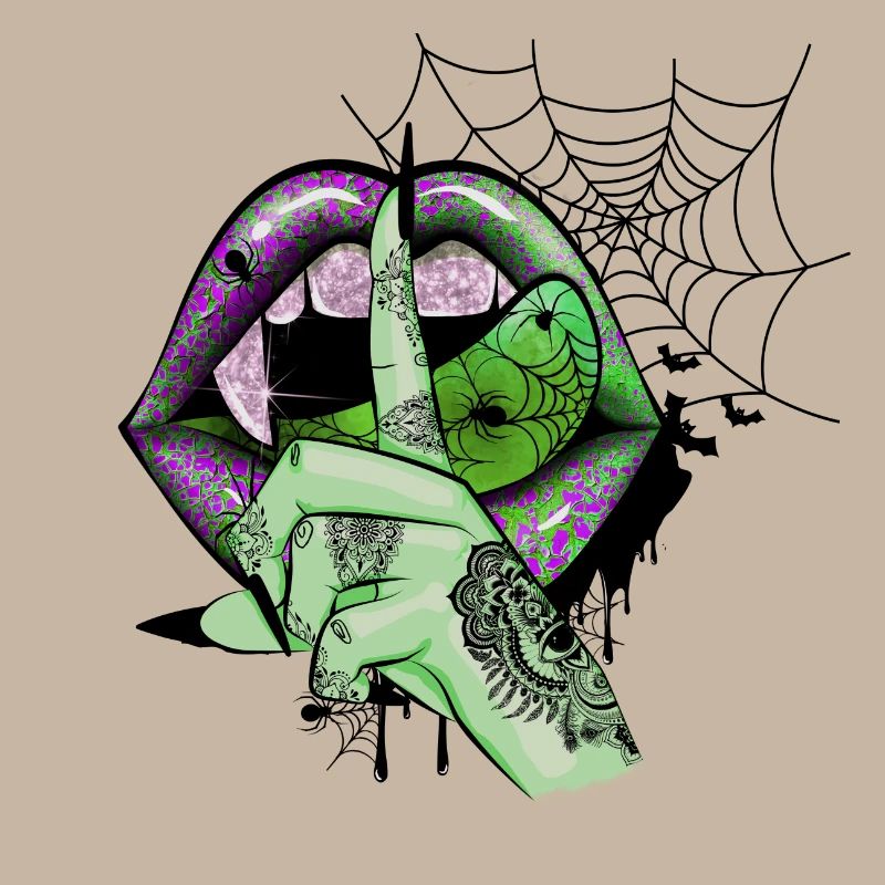 Lèvres de vampire vert
