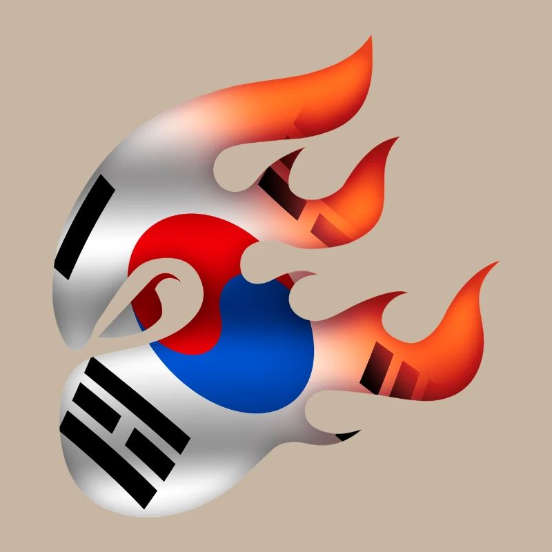 Drapeau coréen - Corée - Ninja