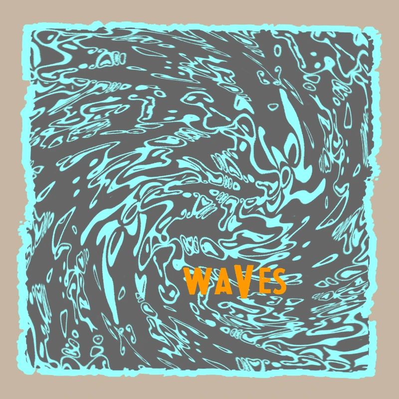 Wave flow neon pattern surf