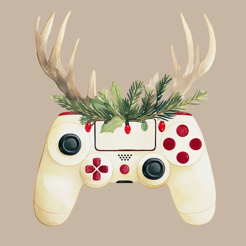 Weihnachtscontroller mit Hirschgeweih