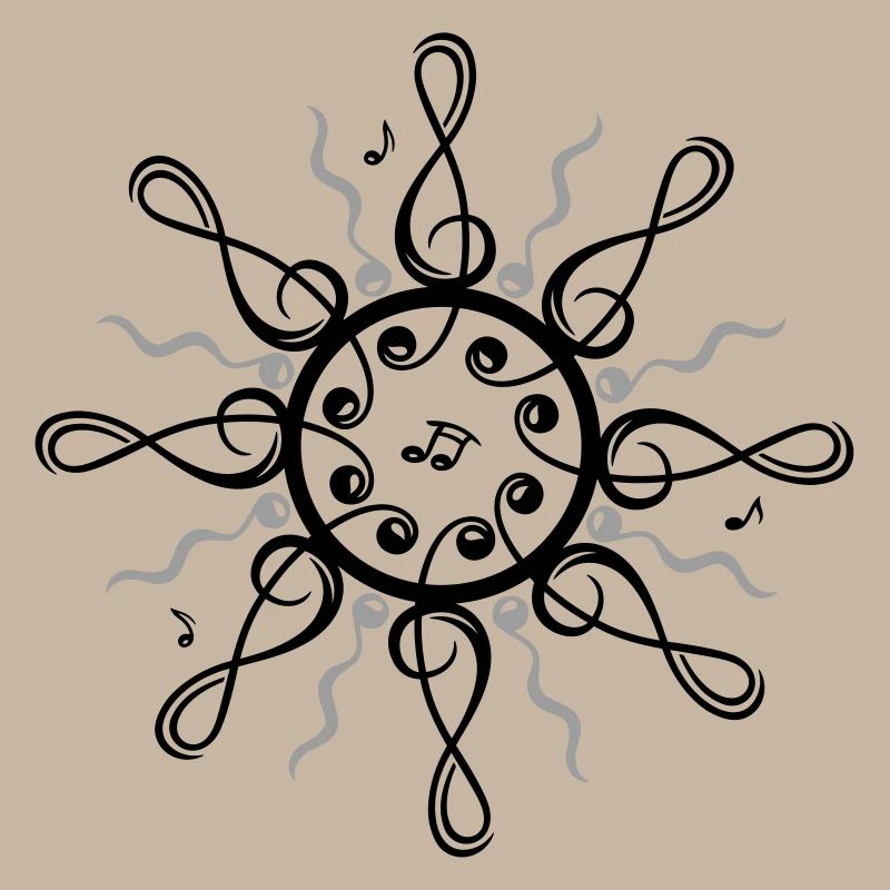 Music Sun Clefs Sheet Music Notes