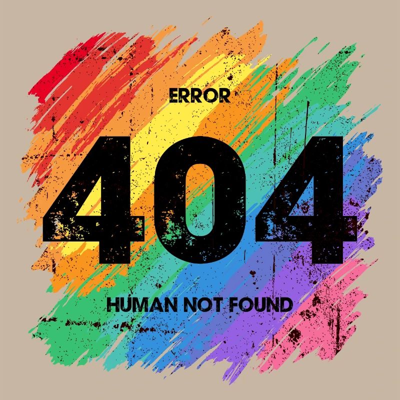 Vibrant Rainbow Error 404 Design