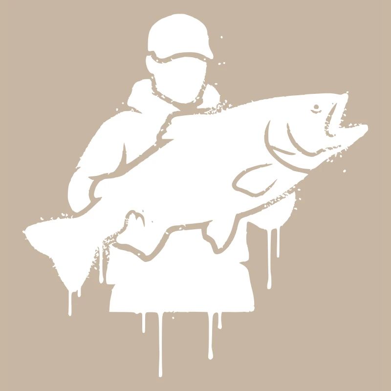 Fierté de pêcheur : silhouette classique de pêcheur