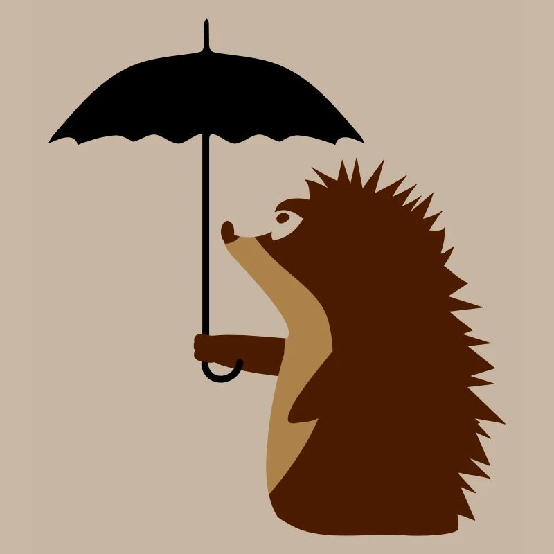 Igel mit Schirm