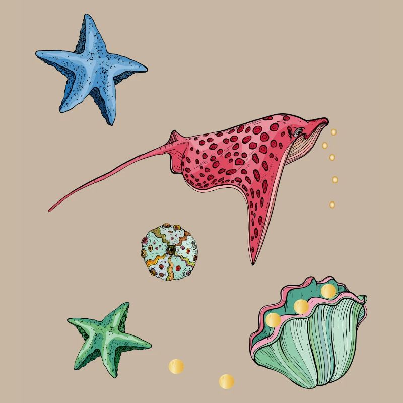 Étoile de mer dans la mer