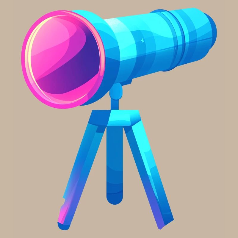 Conception de télescope plat et coloré