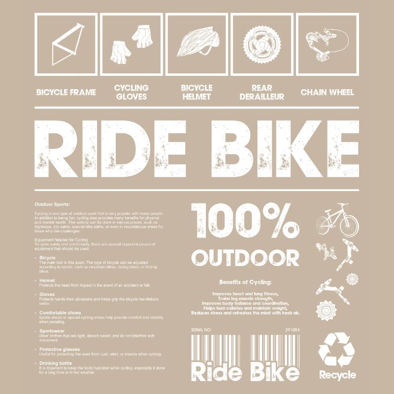 Illustration graphique de cyclisme d’aventure