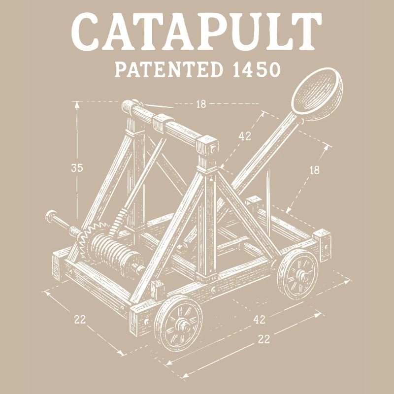 Conception de plan mécanique de catapulte