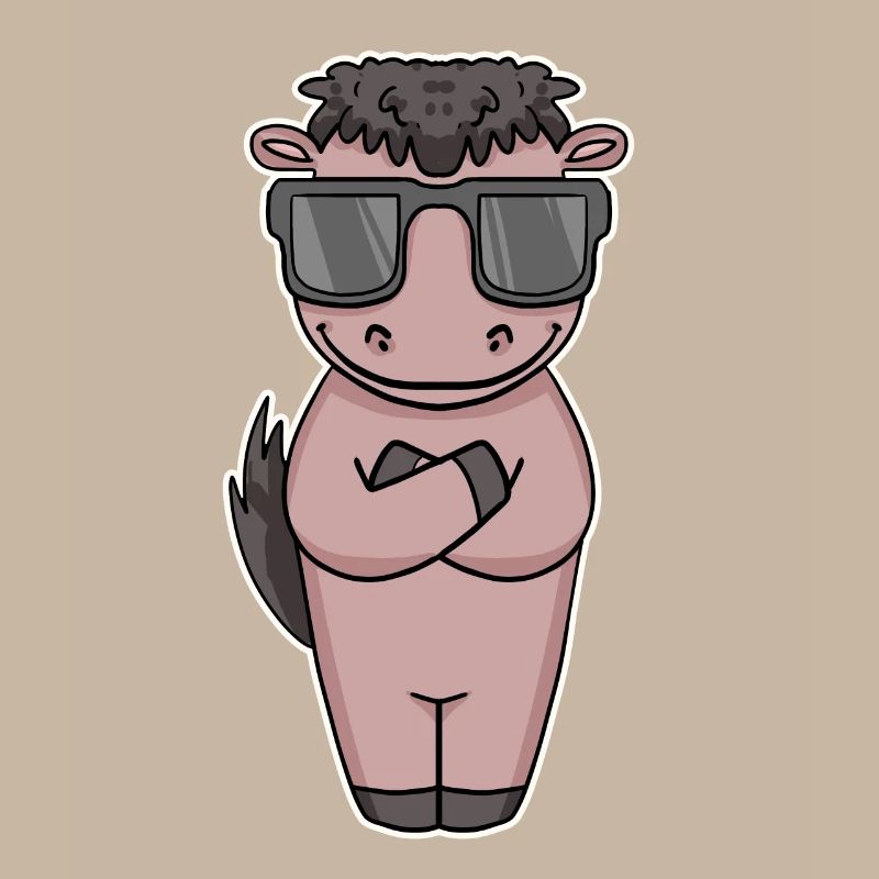 Pferd mit Sonnenbrille