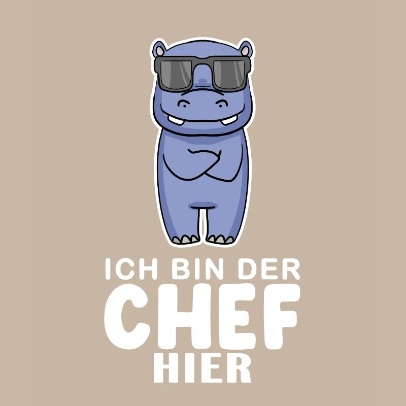 cooles Nilpferd Chef Spruch