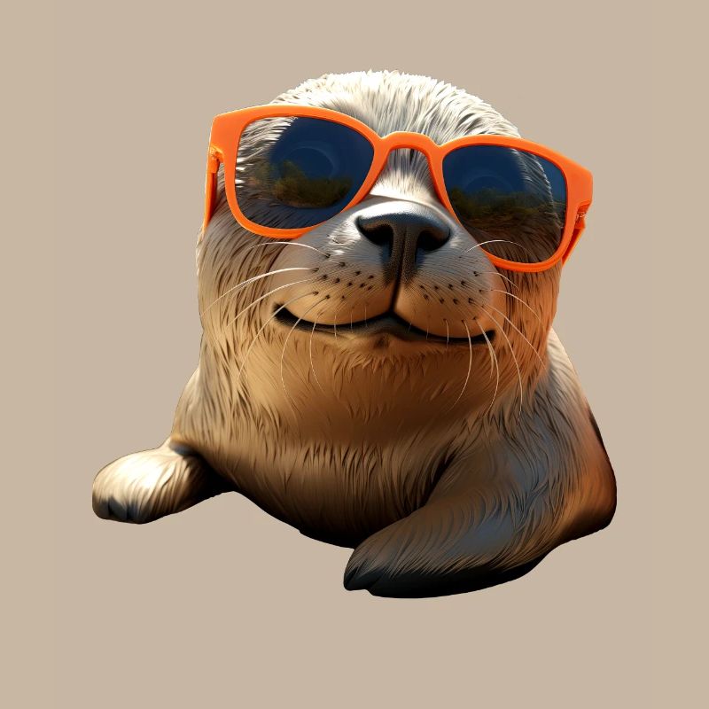 Phoque avec lunettes de soleil Phoque Morse Phoques mignons