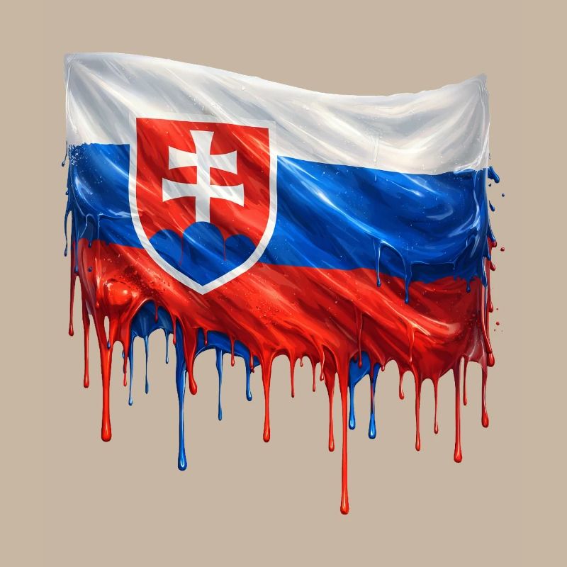Drapeau Slovaquie Éclaboussures de couleur