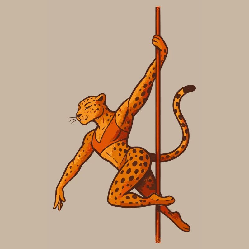 Pole Dance Leopardin Poledancerin Geschenk