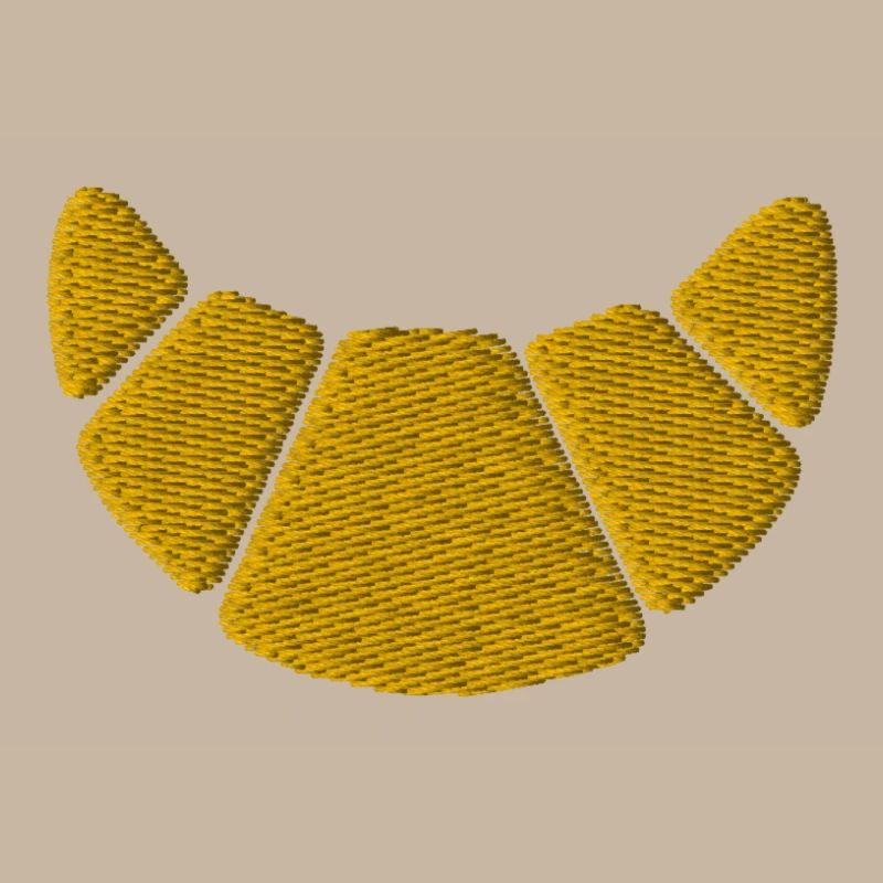 Croissant embroidered