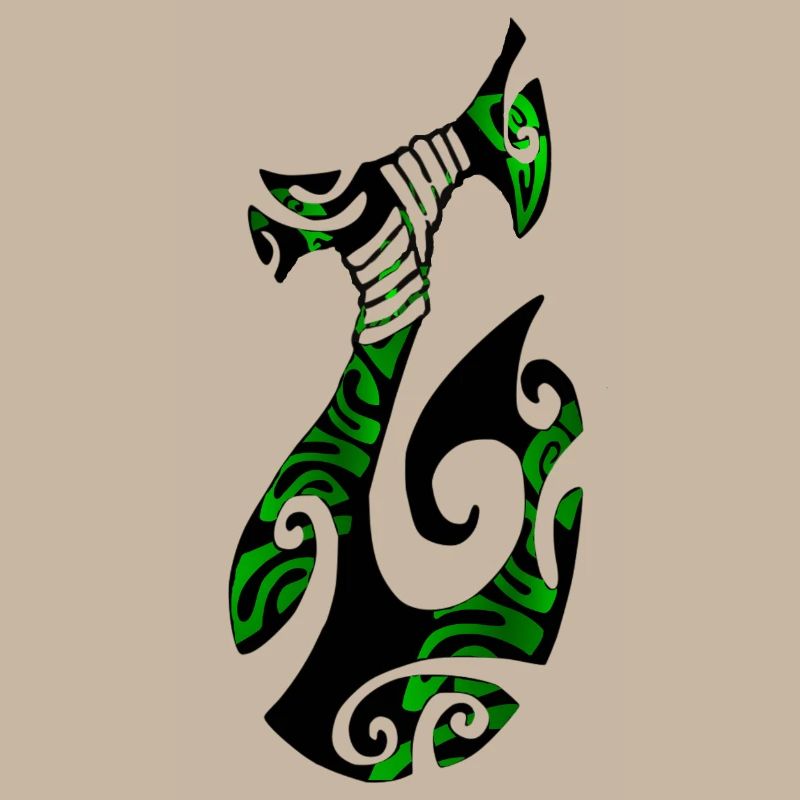 MATAU - Black (polynesian Hook)