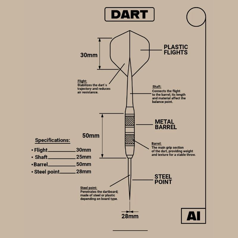 Dart,DartsDartpfeil-Blaupause