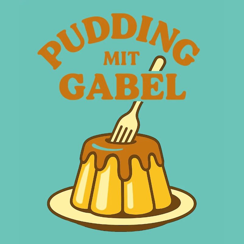 Pudding mit Gabel