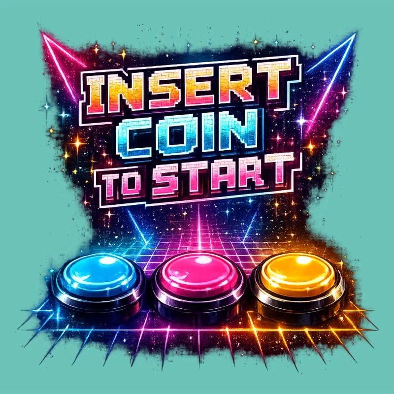 Retro Arcade Neon – Insert Coin