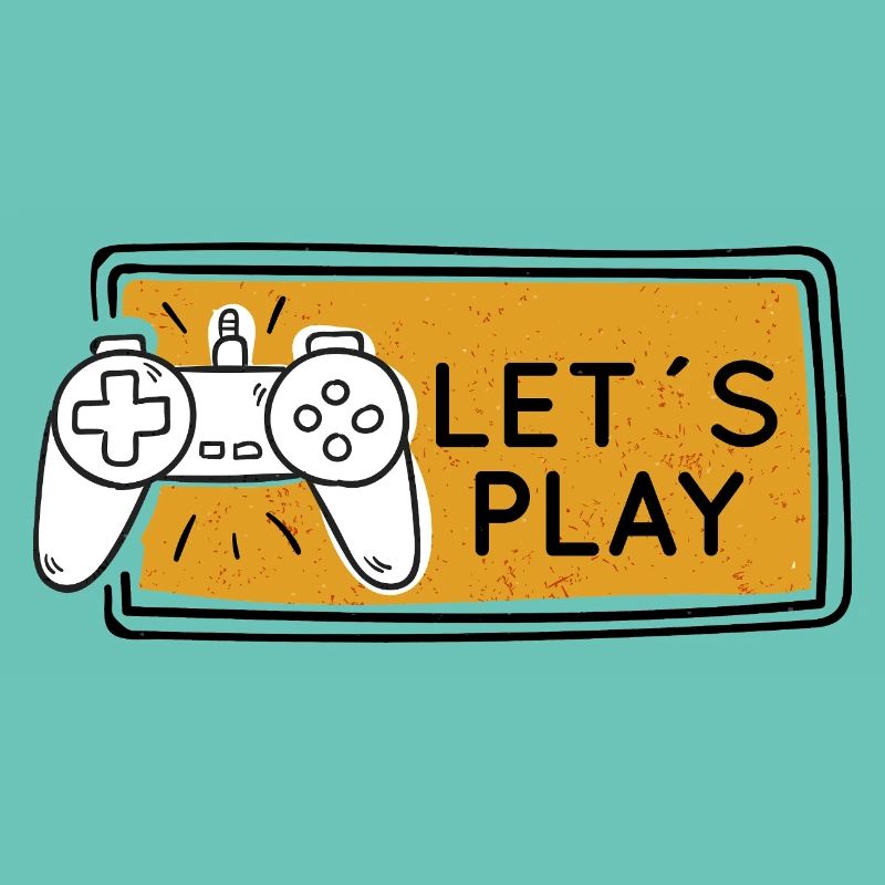 Let's Play Gaming Controller Graphic