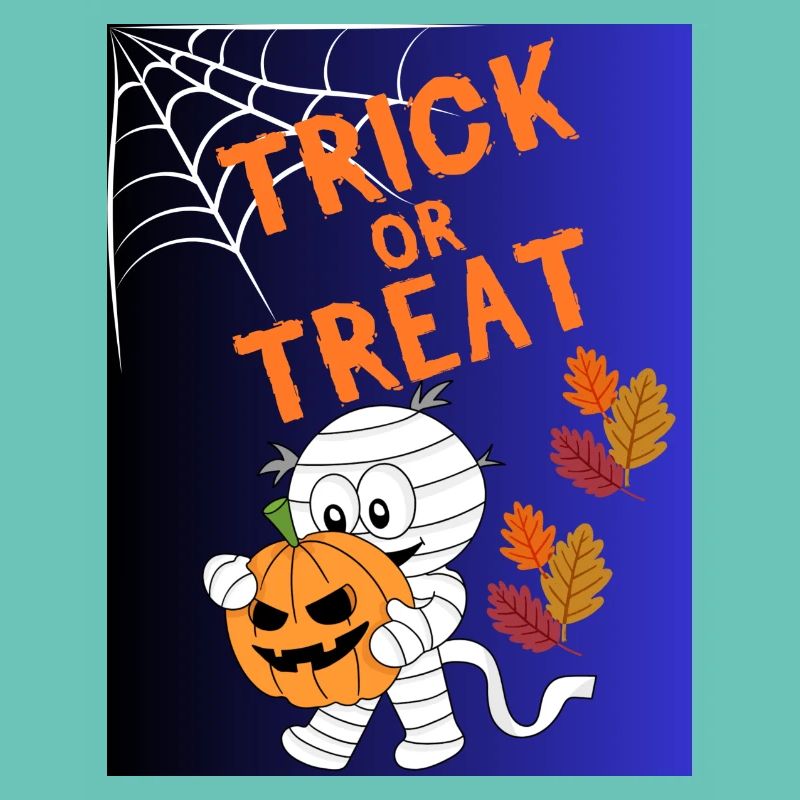Trick oder Treat Mumie Kürbis