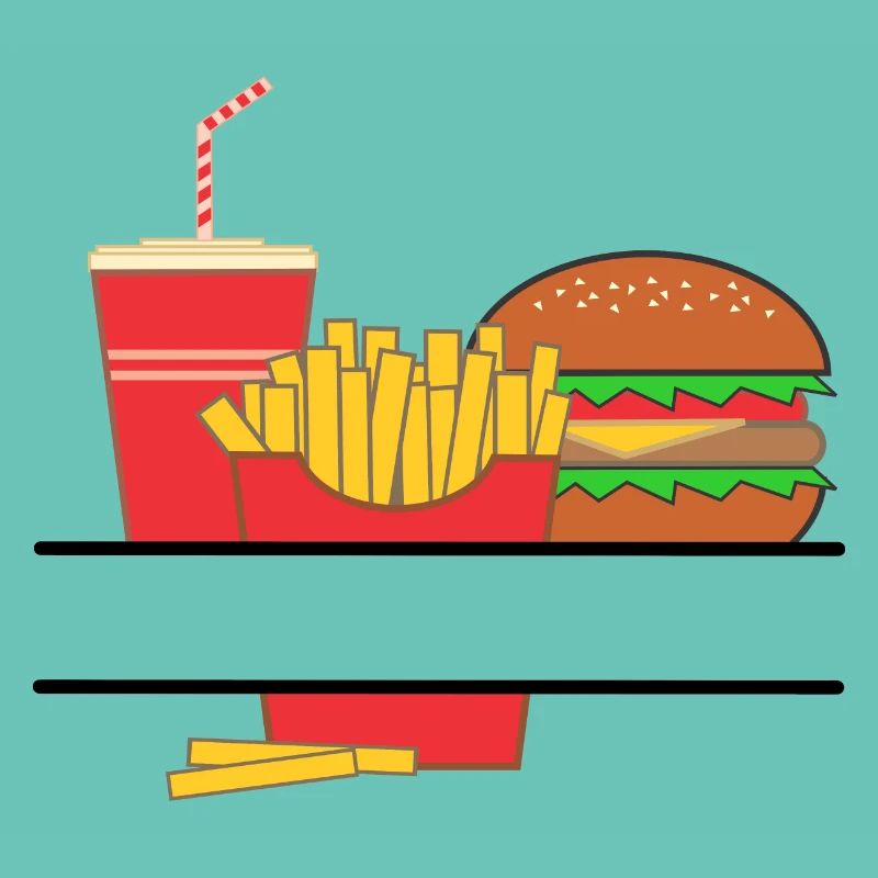 Chip shop logo eller restaurant emblem