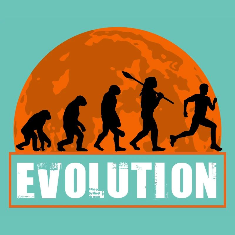 Running Man Evolution Funny Runner Tee Marathon