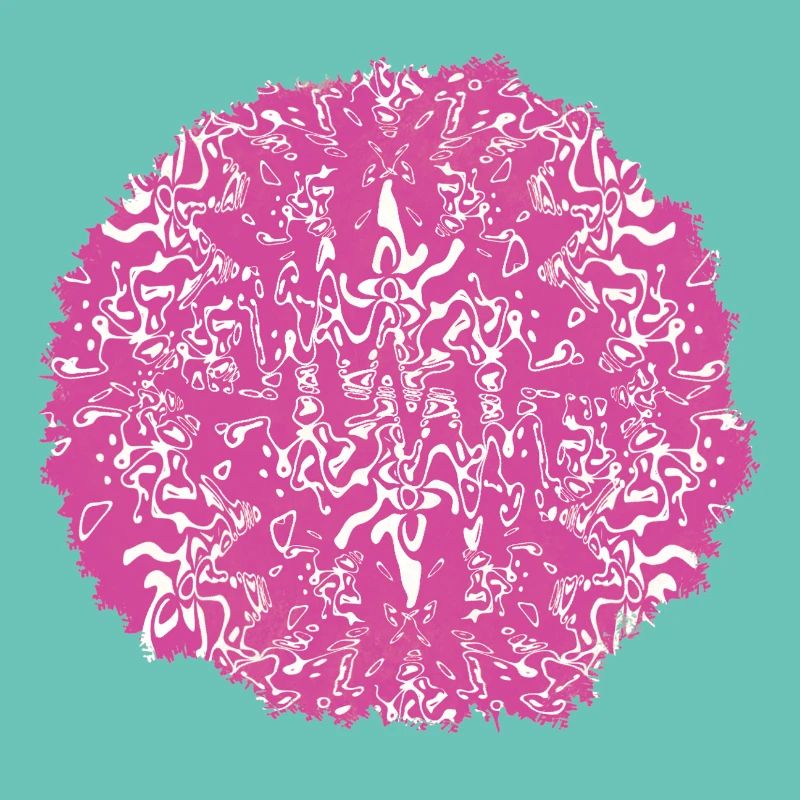 Circle Rose Pink Pattern